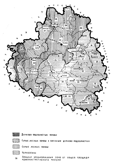 Карта почв тулы